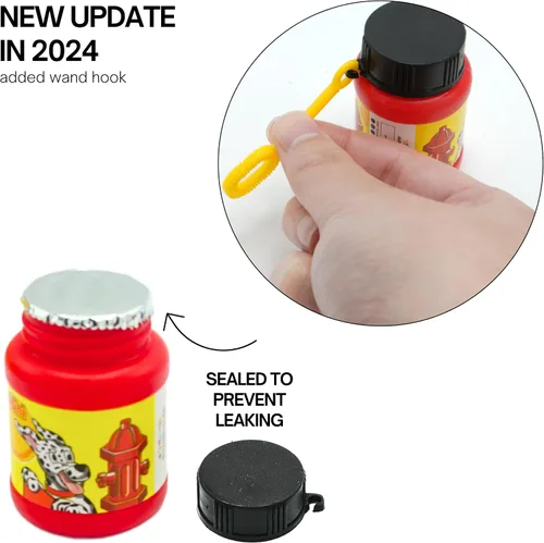 Miniatura 3 de 4E's Novelty 24 mini burbujas a granel – Burbujas para niños, suministros de fiesta de bomberos, tema de camión de bomberos, recuerdos de fiesta