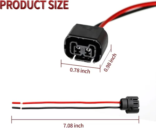 Miniatura 2 de Saihisday 5202 PS24W H16 Cable hembra Pigtail Dos Arnés de luz antiniebla Conector Enchufe (PS24W 5202 H16)