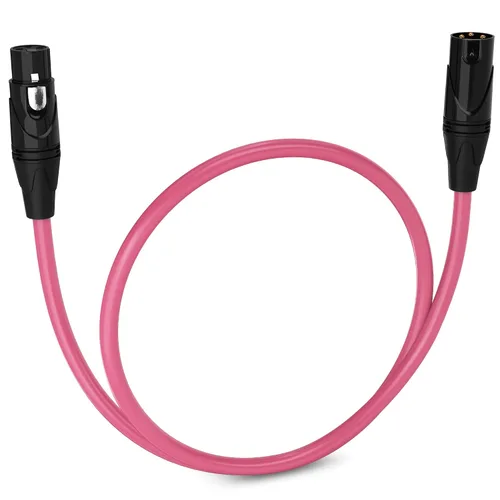 Miniatura 86 de LyxPro Cable de micrófono XLR hembra a macho de ángulo recto de 3 pines de 1.5 pies para altavoces amplificados, interfaz de audio, rendimiento