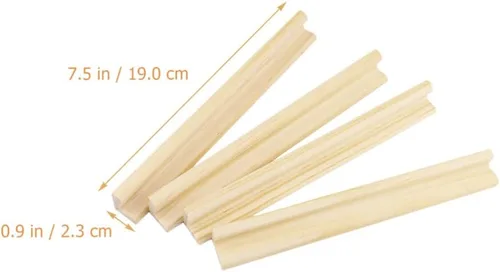 Miniatura 4 de Toddmomy 4 piezas de soporte de madera bandejas de dominó para azulejos juegos familiares Mostrar base mahjong suministros Natural Domino bandejas