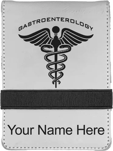 Miniatura 10 de LaserGram Mini Padfolio con bloc de notas y bolígrafo, gastroenterología, grabado personalizado incluido (rosa)