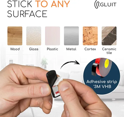 Miniatura 3 de GLUIT Organizador de cables para escritorio, soporte de cables para mesita de noche, organizador de cargador, clips adhesivos de alambre
