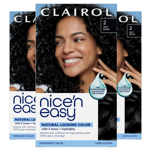 Miniatura 18 de Clairol Nice'n Easy - Tinte permanente para el cabello, color azul negro 2BB, paquete de 1 unidad 2BB Azul Negro