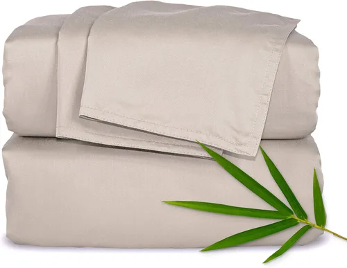 Miniatura 5 de Pure Bamboo Sábanas California King, Juego de Sábanas de Cama de Viscosa 100% Orgánica Genuina Derivada de Bambú, Suave y Refrescante, Doble Abedul
