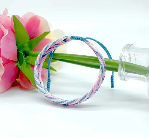 Miniatura 3 de LAMIBEE Pulsera tibetana con diseño de pansexualidad bisexual LGBT Proud Love Brazaletes de cuerda de amuleto y bohemio para mujeres y hombres hilo