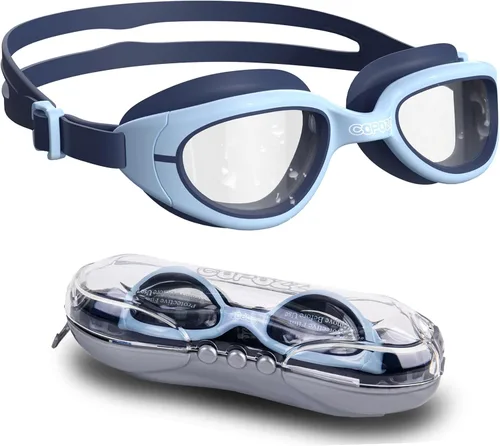 Miniatura 8 de COPOZZ Gafas de natación para niños, antivaho y HD, cómodo ajuste 3D, gafas de natación duraderas unisex para niños y niñas de 3 a 14 años