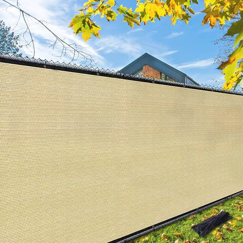 Miniatura 13 de iCover 3x10 pies de valla de pantalla de privacidad para balcón, cubierta de valla de barandilla resistente a los rayos UV para porche, terraza, Gris
