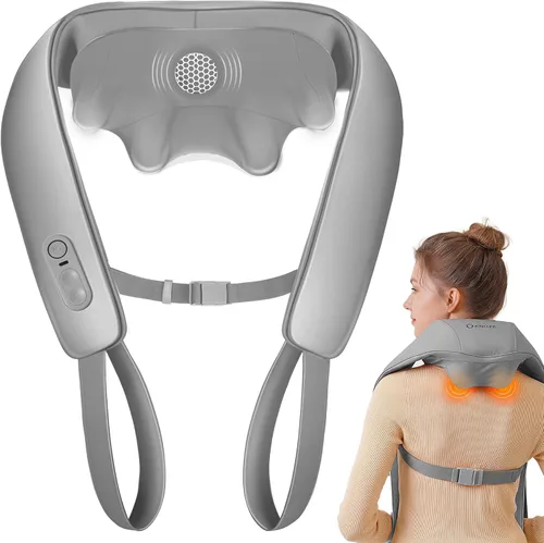 Miniatura 9 de Masajeador de cuello y hombros con calor, masajeador inalámbrico de espalda y cuello para aliviar el dolor, calentamiento de grafeno mejorado, Azul