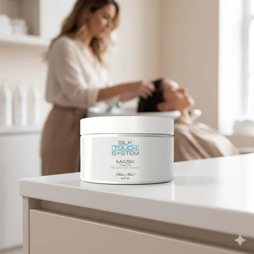 Miniatura 2 de Hair Bar NYC Silk Touch System - Mascarilla suavizante para el cuidado de queratina con proteína de queratina pura, biotina y aceites naturales