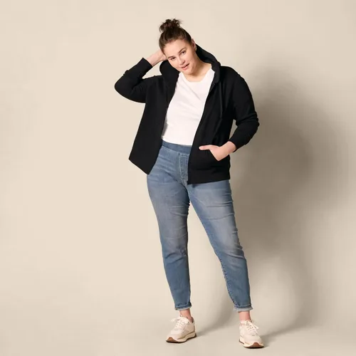 Miniatura 7 de Tienda Essentials Sudadera con capucha y cremallera completa para mujer (disponible en tallas extragrandes)