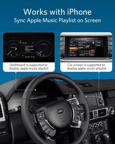 Miniatura 4 de Airdual Bluetooth 5.0 aptX-HD adaptador para Land Rover, Range Rover, Jaguar iPod iPhone interfaz de música