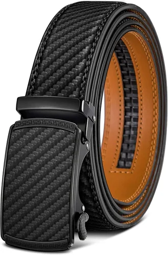 BULLIANT - Cinturón con diseño ajustable de trinquete deslizante para hombre para usar con pantalón de vestir Oxford