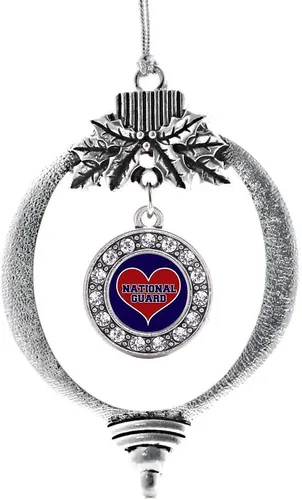 Miniatura 152 de Inspired Silver - Twin One - Adorno festivo de Navidad de plata - Adorno festivo de árbol de Navidad con dije de círculo y circonita cúbica
