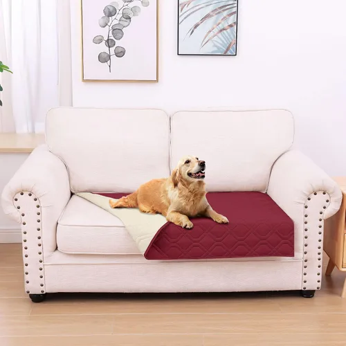 Miniatura 31 de hyha Manta impermeable para perros, manta reversible para cama de mascotas, funda suave para sofá/sillón lavable para perros, fundas impermeables