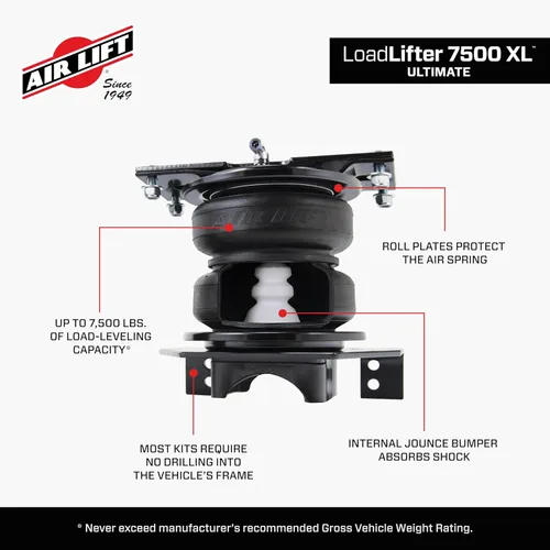 Miniatura 4 de Kit de muelles de aire Air Lift LoadLifter 7500 XL para Chevrolet Silverado 2500HD y 3500HD 2020-2026, GMC Sierra 2500HD y 3500HD 2020-2026 - 57541