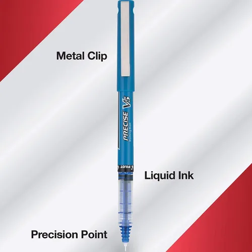 Miniatura 2 de PILOT Precise V5 - Bolígrafos de tinta líquida con punta extrafina (0.5 mm.), color azul, paquete de 8 (15325)