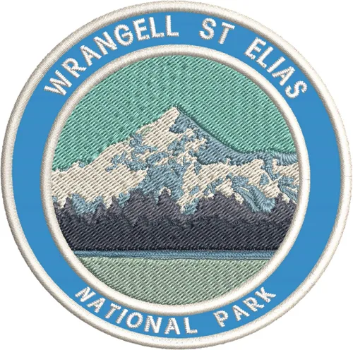 Wrangell St Elias Parque Nacional de 3.5 pulgadas bordado de alta calidad para planchar y coser, decoración de recuerdo de vacaciones, apliques de