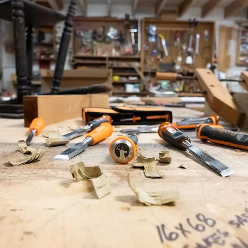 Miniatura 8 de Buck Bros. 74812 Cincel de madera de 3/8 pulgadas, herramientas de tallado de madera de espiga completa, herramientas de carpintería, trabajos