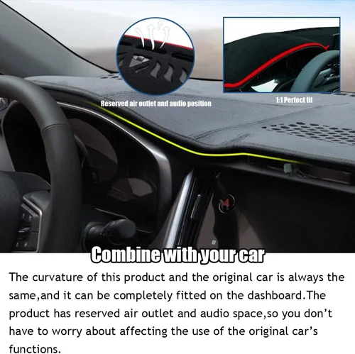 Miniatura 6 de Accesorios Interiores Personalizados para Honda 10th Civic 2016 2017 2018 2019 2020 2021 Cubierta de Tablero Alfombrilla Cubiertas de Tablero Reduce