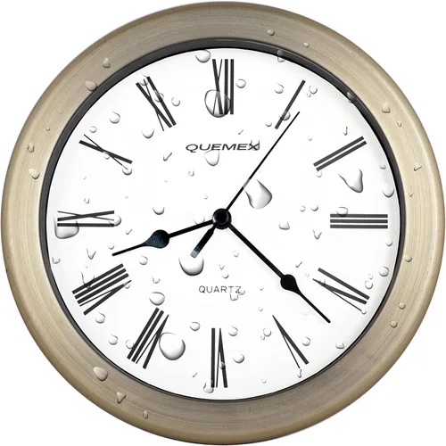 Miniatura 14 de JUSTIME Reloj de pared resistente al agua de 8.5 pulgadas para baño, cocina, barco, caravana, silencioso, sin tictac, funciona con pilas, montaje