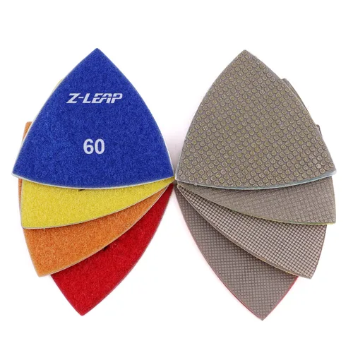 Miniatura 10 de Almohadillas de lijado de diamante triangular para herramientas oscilantes Discos de pulido de hojas de papel de lija 3 "(80 mm) grano 120