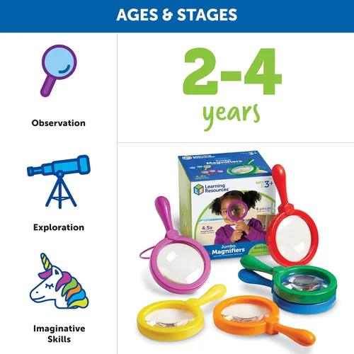 Miniatura 5 de Lupas tamaño jumbo de Learning Resources, juego de 6