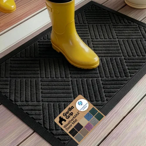 Miniatura 96 de Gorilla Grip - Tapete WeatherMax todoterreno 100% impermeable, caucho natural, resistente a manchas y decoloración, perfil bajo, interior y Grafito