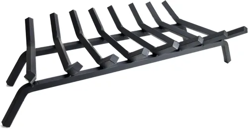 Rejilla para chimenea de Pleasant Hearth de acero compacto prémium con barras de 3/4 de pulgada, Acero, Negro, 30 - pulgadas