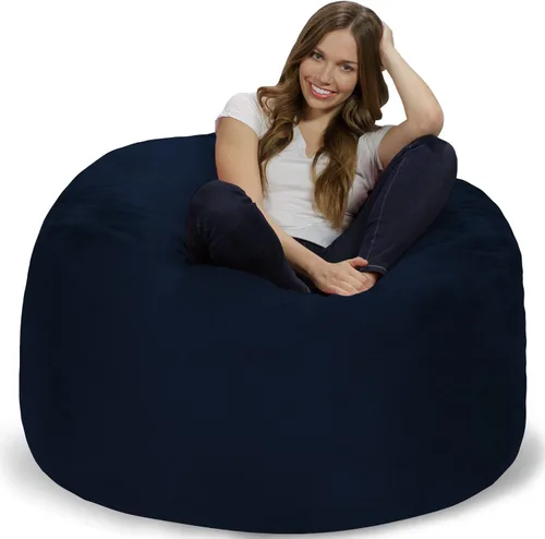 Miniatura 13 de Chill Sack - Sillón puff, Tela, Suave lino sintético, color negro.