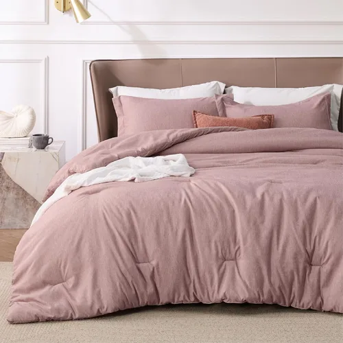 Miniatura 24 de Bedsure - Juego de edredón queen - Juego de ropa de cama refrescante y cálida, ropa de cama reversible gris claro para todas las estaciones, 3 03