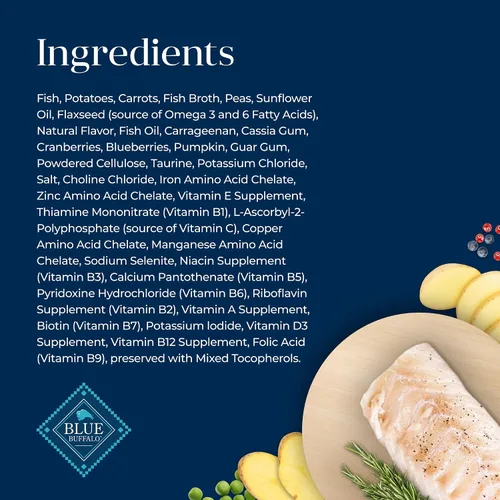 Miniatura 5 de Blue Buffalo Basics - Alimento húmedo para gatos adultos sin granos, cuidado de la piel y el estómago, dieta de ingredientes limitados, receta