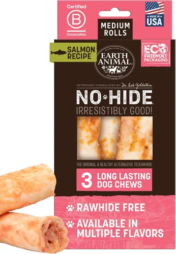 Miniatura 21 de Earth Animal Masticables sin ocultar – de The Grill Rolls Bacon Cheeseburger Sabor Rawhide Free Medium Dog Chews – 3