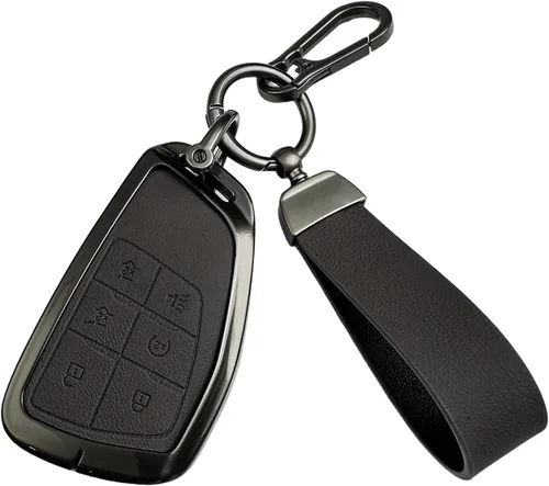 Miniatura 10 de Funda de metal resistente para llavero, compatible con GMC Yukon Denali Sierra 2021-2025~, compatible con Chevy Silverado Suburban Tahoe Buick