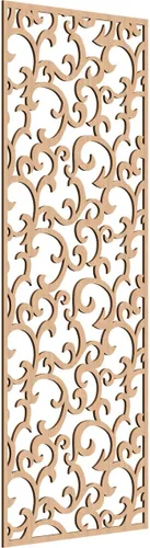 Miniatura 184 de Wheatland Paneles de pared decorativos de madera con calado, 9 3/8 pulgadas de ancho x 24 3/8 pulgadas de alto x 1/4 de alto, nogal