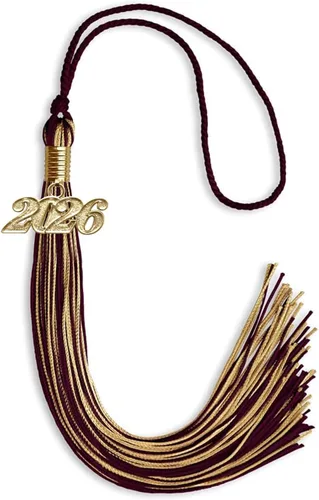 Miniatura 37 de Endea Graduation - Borla de doble color mixto con fecha dorada (negro/dorado antiguo, 2021)