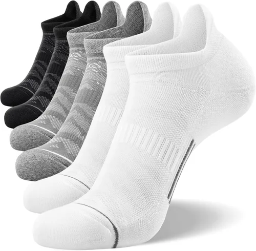 FITRELL Paquete de 6 calcetines deportivos deportivos acolchados de corte bajo para hombre, 7-99-1212-15