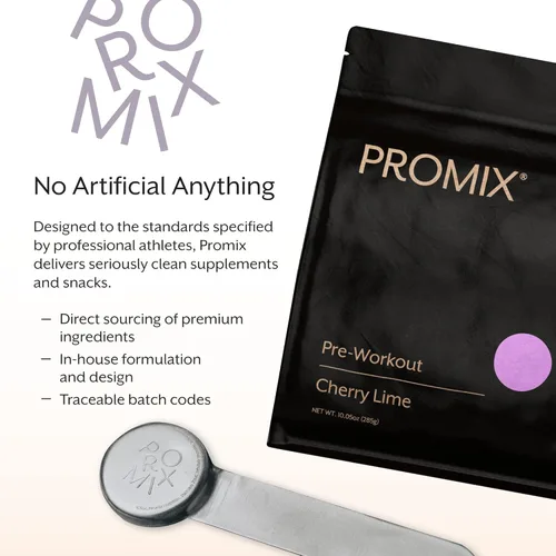 Miniatura 5 de ProMix Nutrition Polvo de preentrenamiento, cereza y lima, maximiza la concentración y el rendimiento, ayuda a la ganancia muscular, resistencia
