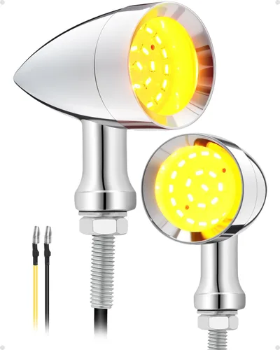 Miniatura 9 de PBYMT Luz trasera para motocicleta, 24 LED, luz trasera ámbar roja, luz trasera SMD para motocicleta, indicador intermitente compatible con Honda
