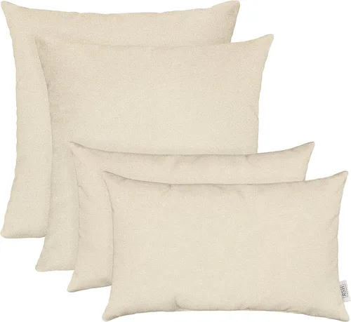 Miniatura 56 de RSH DECOR: Sunbrella Juego de 4 almohadas lumbares y cuadradas 20 x 12 pulgadas y 17 x 17 pulgadas Tela resistente al agua y a la decoloración
