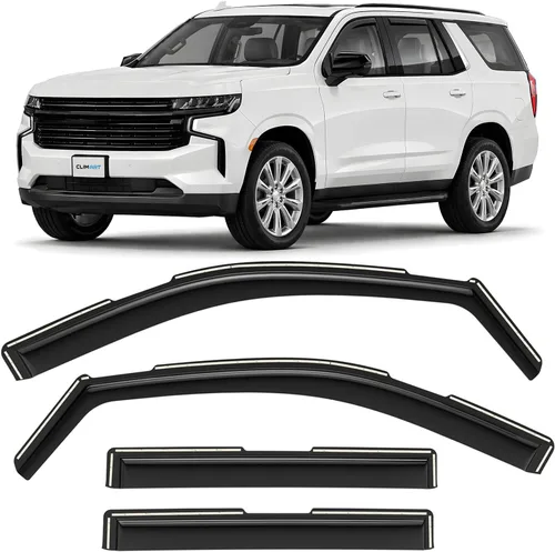 Miniatura 8 de CLIM ART Protectores de lluvia increíblemente duraderos en canal para Ford F150 2015-2020 SuperCrew, deflectores de ventana originales, deflector