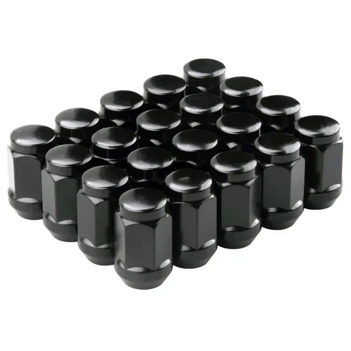 20 tuercas hexagonales de 12 x 1.5 pulgadas, color negro, 0.748 in, compatibles con Toyota Honda, Ford-Acura 4, 5 lengüetas, sintonizador M12x1.5,