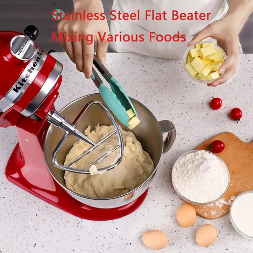 Miniatura 5 de RAFBAR Cuchilla batidora para mezclador Kitchenaid con cabezal inclinable de 4.5 a 5.0 cuartos de galón, acero inoxidable apto para lavavajillas