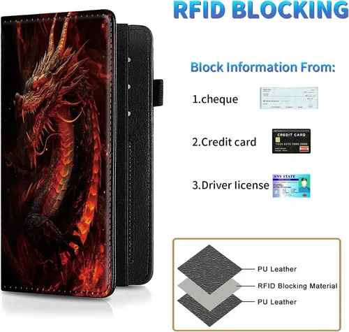 Miniatura 90 de Funda para chequera para hombres y mujeres, cartera de cuero RFID con ranuras para tarjetas de crédito, soporte de cheques duplicados personales
