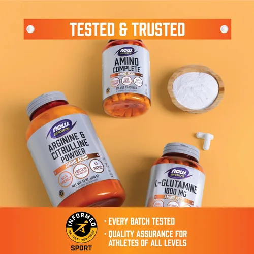 Miniatura 7 de NOW Foods Nutrición deportiva, L-glutamina, doble fuerza 1,000 mg, aminoácidos, 120 cápsulas vegetales