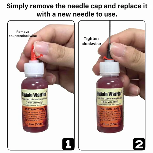 Miniatura 7 de Lubricante y grasa para pistola de alta temperatura, fórmula sintética de alta viscosidad (-70°F a 400°F+) Incluye aplicador de aguja de precisión