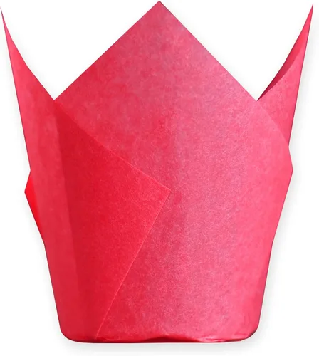 Miniatura 15 de Tazas para hornear de tulipán color negro de gran tamaño 5.7 cm (diámetro de la base) x 10.2 cm (altura de la pared) Papel pergamino para hornear