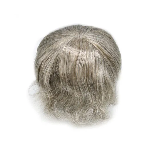 Miniatura 93 de Sistema de repuesto de cabello humano europeo con encaje frontal suizo para hombre, tupé para hombre, pieza de cabello, nudo blanqueado, línea #17
