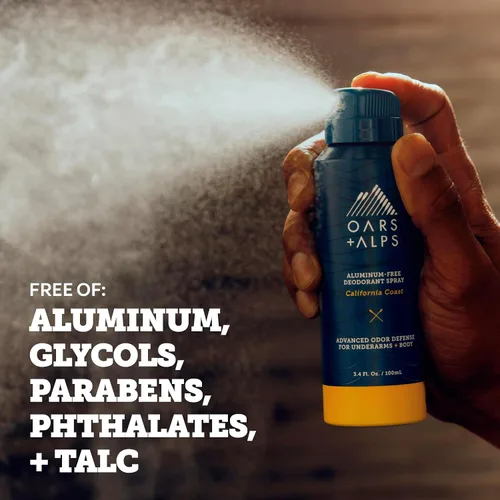 Miniatura 4 de Oars + Alps Desodorante en aerosol de cuerpo completo para hombres y mujeres, desodorante sin aluminio, probado por dermatólogos, extra fuerte