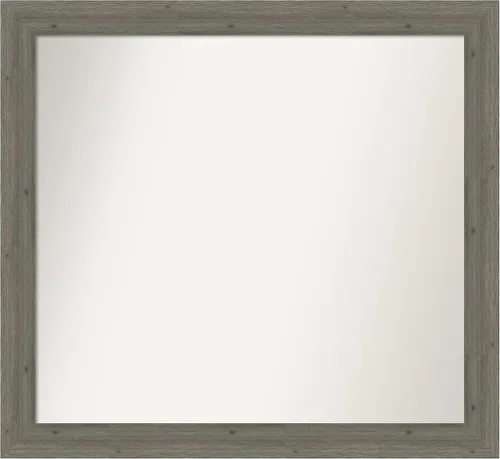 Miniatura 16 de Amanti Art Espejo de pared personalizado no biselado (24.5 x 24.5 pulgadas), marco gris marrón alta, varios tamaños personalizados, espejo de baño