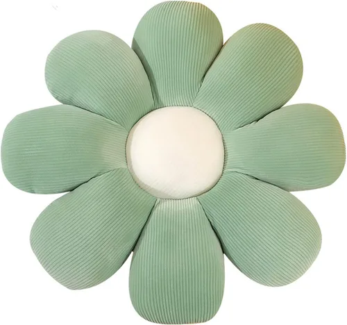 Almohada de flores, almohada en forma de flor, almohada de suelo, cojín de asiento suave para decoración de habitación, almohada de felpa para Verde
